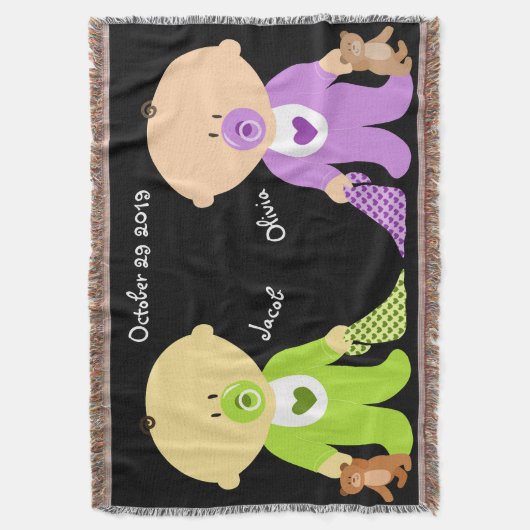 Twins Keepake Throw Blanket Decke (Vorderseite Vertikal)