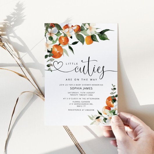 Twins Kleine Süssen Babydusche Einladung