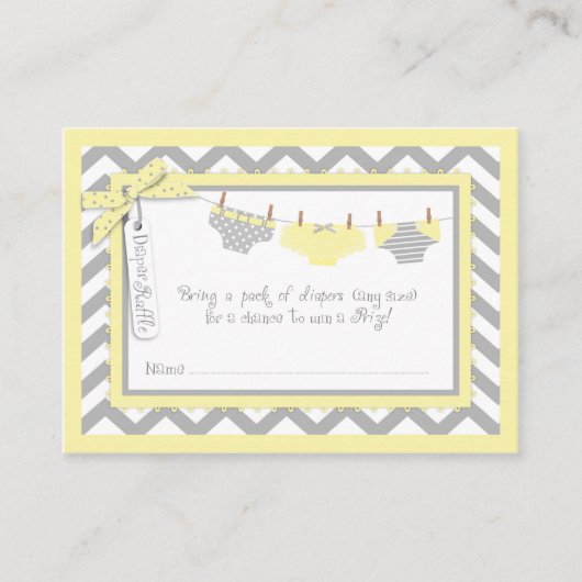 Twins Krawatte Tutu Diaper Raffle Ticket Begleitkarte (Vorderseite)