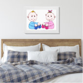TWINS LEINWANDDRUCK (Insitu (Schlafzimmer))