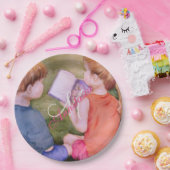 TWINS LESEN EINES BUCHMONOGRAMM-PARTY PAPPTELLER (Party)