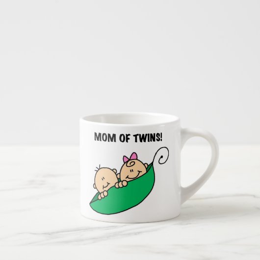 Twins Mama - Erbsen in einem Pod-Geschenk Espressotasse (Rechts)