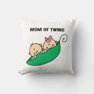 Twins Mama - Erbsen in einem Pod-Geschenk Kissen