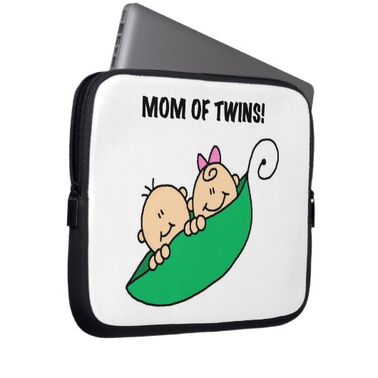 Twins Mama - Erbsen in einem Pod-Geschenk Laptopschutzhülle (Vorne Rechts)