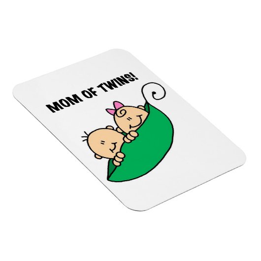 Twins Mama - Erbsen in einem Pod-Geschenk Magnet (Rechte Seite)