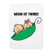 Twins Mama - Erbsen in einem Pod-Geschenk Magnet (Vertikal)