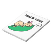 Twins Mama - Erbsen in einem Pod-Geschenk Notizblock (Rotiert)