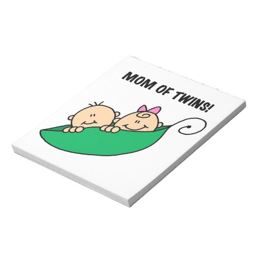 Twins Mama - Erbsen in einem Pod-Geschenk Notizblock (Rotiert)