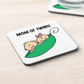 Twins Mama - Erbsen in einem Pod-Geschenk Untersetzer (Linke Seite)