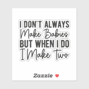 Twins-Mama, Twins-Vater, Funny Parent of Twins Aufkleber