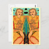 Twins Matisse Style Postkarte (Vorne/Hinten)