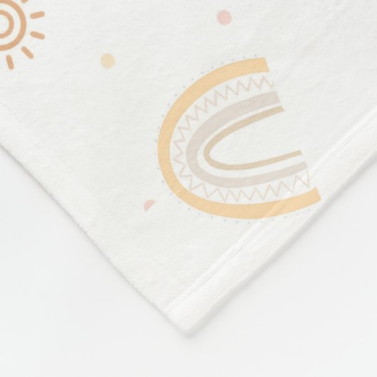 Twins Milestone Blanket Regenbogenmonddots, Baby C Fleecedecke (Ecke)
