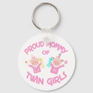 Twin's Mom Mother's Day Twin Girls Key Chain Schlüsselanhänger