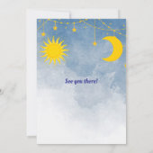 Twins Moon und Sun Baby Dusche Einladung (Rückseite)