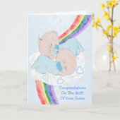 Twins Neu Geboren Karte (Gelbe Blume)