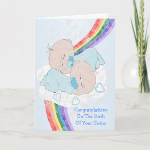 Twins Neu Geboren Karte