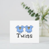 Twins Niedlich Bodysuit 2 Jungs Postkarte (Stehend Vorderseite)
