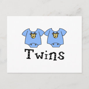 Twins Niedlich Bodysuit 2 Jungs Postkarte