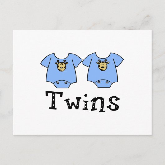 Twins Niedlich Bodysuit 2 Jungs Postkarte (Vorderseite)