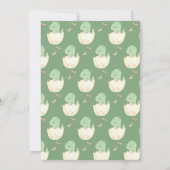 Twins Oh Baby Dinosaur Aquarelldusche Einladung (Rückseite)