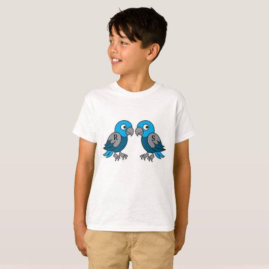 Twins Papagei T-Shirt (Vorne ganz)