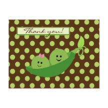 Twins Peas in einer Pod Baby Dusche Danke
