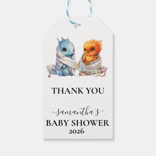 Twins Phoenix Dragon Fantasy Magie Geschenkanhänger (Rückseite)