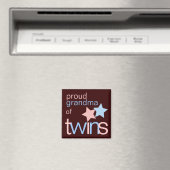 Twins Pink Blue Brown Proud Oma Magnet (In Situ (Geschirrspüler))