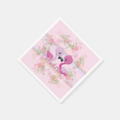 Twins Pink Flamingo Baby Dusche Serviette (Ecke)