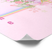 Twins Pink Flamingo Baby Shower Personalized Poster (Ecke)