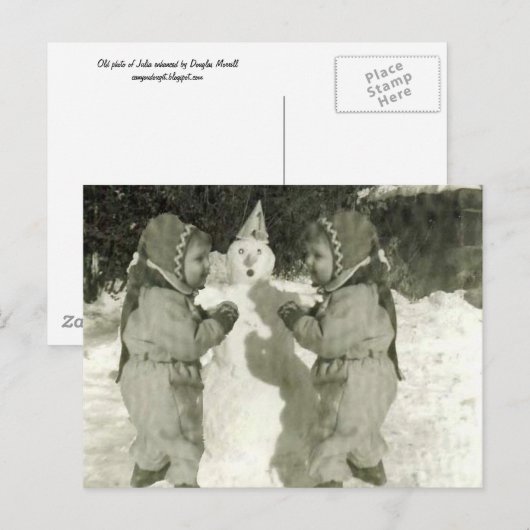 Twins Postcard Postkarte (Vorne/Hinten)