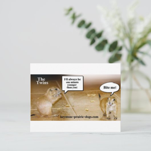 Twins Postkarte (Stehend Vorderseite)