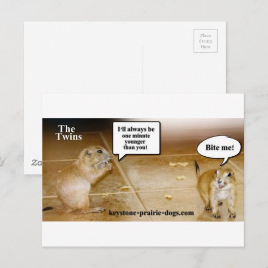 Twins Postkarte (Vorne/Hinten)