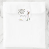 Twins Pregnancy Ankündigung Quadratischer Aufkleber (Tasche)