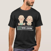 Twins Pregnancy Ankündigung T-Shirt (Vorderseite)