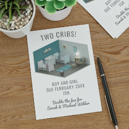 Twins Pregnancy Announcement Boy and Girl Kinderzi Ankündigung