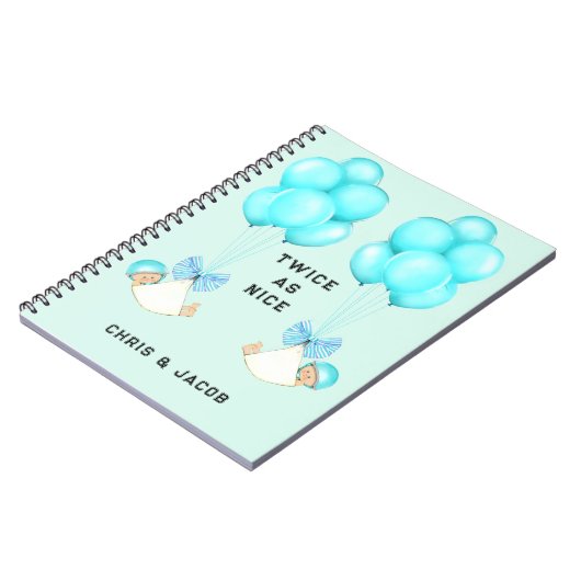 Twins Pregnancy Journal Notizblock (Linke Seite)
