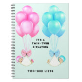 Twins Pregnancy Journal Notizblock (Vorderseite)