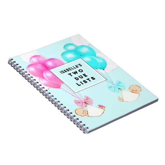 Twins Pregnancy Planner Notebook Notizblock (Rechte Seite)