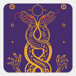 Twins Quadratischer Aufkleber