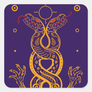 Twins Quadratischer Aufkleber