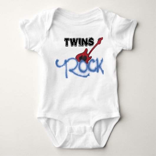 Twins Rock Baby Strampler (Vorderseite)