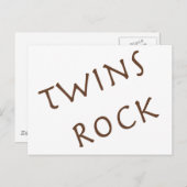 Twins Rock Postkarte (Vorne/Hinten)