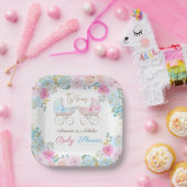 Twins Rosa und Blue Baby Dusche Dekoration Pappteller (Party)