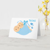 TWINS SIND DOPPELT ALLE LIEBEN UND SPASS KARTE (Gelbe Blume)