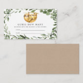 Twins Sloth Baby Dusche schätzt wie viele Karten (Vorne/Hinten)