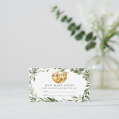 Twins Sloth Baby Dusche schätzt wie viele Socken Begleitkarte (Stehend Vorderseite)