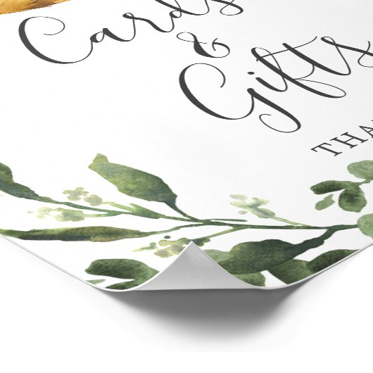 Twins Sloth Baby Duschkarten und Geschenkschild Poster (Ecke)