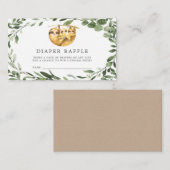 Twins Sloth Diaper Raffle Babyduschkarte Begleitkarte (Vorne/Hinten)