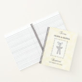 Twins Taufe auf gelben 2 Kreuzen Personalisiert Notizblock (Innenseite)